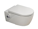 SSWW | Taharet Toilette mit WC Dusche | inkl Armatur | Unterspülrand | Softclose Sitz | weiß Keramik | 540x360x330 mm