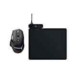 Logitech G Powerplay Kabelloses Ladesystem und G502 X PLUS Kabellose Gaming-Maus – Maus mit LIGHTFORCE Hybridschaltern, LIGHTSYNC RGB, HERO 25K Gaming-Sensor, PC/macOS - Schwarz