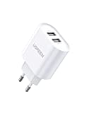 UGREEN USB Ladegerät 17W USB Netzteil 2-Port 3.4A Ladestecker mit intelligenter Technologie kompatibel mit iPhone 16/16 Pro Max15//14/13/12/11/X/8/7, iPad, Galaxy S10 S9 A51, Kamera,Tablets usw