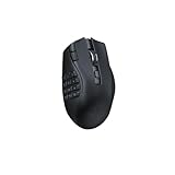 Razer Naga V2 HyperSpeed - Ergonomische Kabellose MMO Gaming Maus (19 Programmierbaren Tasten, Wireless (2,4 GHz), Bluetooth, Bis zu 250 Stunden, Focus Pro 30K Optischer Sensor) Schwarz