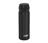 THERMOS ULTRALIGHT BOTTLE 0,75l, charcoal black, Thermosflasche blau 500ml, Isolierflasche Edelstahl mit Safe Flow Lid, 10 h heiss / 20 h kalt, spülmaschinenfest, BPA-frei