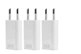 OKCS 5W 3X Slim USB Netzteil Netzstecker Adapter 5V / 1A für Smartphones/Tablets/eBook Reader/iPhone/Galaxy / P10 P20 / Xperia/etc. in Weiß