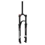 LANXUANR 26/27.5/29 Zoll Magnesiumlegierung Mountainbike Gabel Rückpralleinstellung, Luftfederung Vorderradgabel 100mm Federweg, 9mm Achse, Scheibenbremse