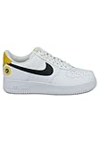 Nike Unisex Air Force 1 07 LV8 2 Leder White Black Dark Sulfur Trainer 42 EU