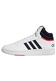 adidas Herren Hoops 3.0 Mid Sneakers, Ftwr White/Legend Ink/Vivid Red, 39 1/3 EU