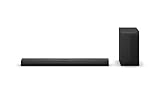 LG DS70TY 3.1.1 Dolby Atmos Soundbar (400W) mit kabellosem Subwoofer (eARC, HDMI, Optisch, Bluetooth) [2024], Schwarz