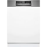 Bosch SMI6TCS01E Serie 6 Geschirrspüler Teilintegriert, 60 cm breit, Bestecksystem, Max Flex Körbe; VarioSchublade; 3-fach Rackmatik; Silence Plus; Silence Programm