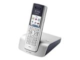 T-Com Sinus 301 schnurloses DECT-Telefon mit Farbdisplay lichtsilber/Schwarzblau