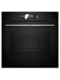 Bosch HBG7784B1 Serie 8 Smarter Einbau-Backofen, 60 x 60 cm, Digitaler Bedienring, TFT-Touchdisplay Pro, Heißluft sanft, Crisp Funktion, Backofenassistent mit Sprachsteuerung