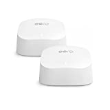 Amazon eero 6 Mesh-WLAN-Router | 900-Mbit/s-Ethernet | Bis zu 280 m² Abdeckung | Für Verbindungen mit über 75 Geräten | Doppelpack