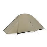 Naturehike Cloud Up Pro Zelt, 2024 Upgrade, ultraleichte Zelte, 1,36 kg, Doppelzelt für 2 Personen, für Radfahren, Camping, Rucksackreisen, Wandern, selbststehend, BAU, einfacher Aufbau (Khaki)