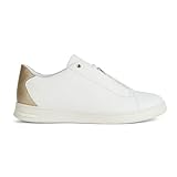 Geox D JAYSEN A Sneaker, WHITE/LT Gold, 38 EU