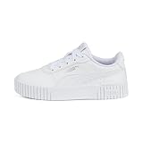 PUMA Carina 2.0 PS Sneaker, White White Silver, 33 EU