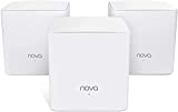 Tenda Nova MW5C (3-teilig) Mesh WLAN System, Dual Band AC1200 Mesh Router & Repeater, WLAN Heimnetz Komplettlösung, Reichweite bis zu 300m² & 80 Geräte, 6X Gigabit Port, Kompatibel mit Alexa, Weiß