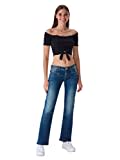 LTB Jeans Damen Jeans Valerie Bootcut Fit Jeanshose Denim Stretch Hose Pants Tiefer Bund Basic Baumwolle Blau w28, Farbe:Live Wash (54342), Größe:28W / 34L