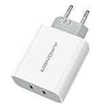 Amoner USB C Ladegerät 40w USB C stecker iPhone stecker USB C Netzteil für iPhone Schnellladegerät 2 Port Schnellladegerät kompatibel mit iPhone13,13pro,13pro max, 12,12 Pro Max,11 Pro Max,neu SE,XR