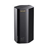 Tenda 5G03 5G NR LTE WLAN Router für Nano-SIM-Karte (AX1800 CAT19 2,4GHz: 574Mbit/s+5GHz: 1201Mbit/s, 4,67Gbps im Download) 2-Gigabit-Port, Plug & Play, Wi-Fi 6 Technologie, MU-MIMO, WPA3, Schwarz