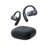 SHOKZ OpenFit Air Open-Ear-Kopfhörer, True Wireless Bluetooth-Ohrhörer mit Mikrofon, Ohrhörer mit Air-Ohrbügel, Schnellaufladung, 28h Wiedergabe, wasserdicht IP54 fürs Training, Tragetasche, Schwarz