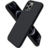 ORNARTO kompatibel mit iPhone 12 | 12 Pro 6,1 Silikon Case, Hülle Ultra Dünne Voller Schutz Flüssig Silikon Handyhülle Rubber Schutz für iPhone 12 Pro/iPhone 12(2020) 6,1 Schwarz