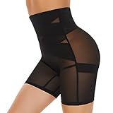 SIMIYA Bauchweg Unterhose Damen Shapewear Hohe Taille Unterwäsche Figurenformend Miederhose Bauchkontrolle Body Shaper Leggings Miederpants für Frauen(Schwarz, L)