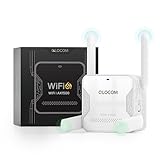 QLOCOM WLAN Verstärker WiFi 6 1500Mbit/s WLAN Repeater, Dualband 5.8GHz & 2.4GHz WiFi Booster mit Ethernet Port, Einfache Einrichtung, kompatibel zu Allen WLAN Geräten