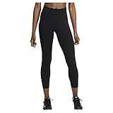 Nike Damen W Nk One Df Mr 7/8 Tgt Leggings, Black/White, XS EU