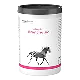 almapharm allequin Broncho sic | 800 g | Ergänzungsfuttermittel für Pferde | Vitalstoffe zur Unterstützung der Atemwege | Konzentrierte Pflanzenstoffe aus Thymian und Ingwer