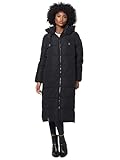 MARIKOO Damen Winterjacke Steppmantel lang gesteppter Mantel Winter Parka Jacke warm B985 [B985-Nadeshik-Schwarz-Gr.XXL]