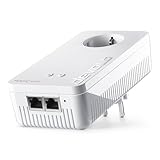 devolo Magic 2 WiFi 6 Erweiterungsadapter, WLAN Powerline Adapter, bis zu 2.400 Mbit/s, Mesh WLAN Steckdose, 2x Gigabit LAN Anschluss, dLAN 2.0, weiß