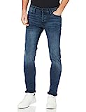 Herren Jack & Jones Slim Fit Jeans Glenn Skinny Tapered JJI Glenn ORIGINAL AM, Farben:Dunkelblau, Größe Jeans:32W / 34L