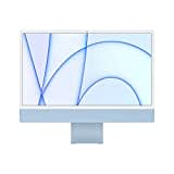 Apple 2021 iMac All-in-One Desktopcomputer mit M1 Chip: 8-Core CPU, 8-Core GPU, 24" Retina Display, 8 GB RAM, 512 GB SSD Speicher, 1080p FaceTime HD Kamera. Funktioniert mit iPhone/iPad, Blau