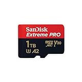 SanDisk Extreme Pro 1 TB microSDXC Memory Card + SD Adapter with A2 App Performance + Rescue Pro Deluxe 170 MB/s Class 10, UHS-I, U3, V30