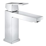 GROHE Eurocube - Einhand-Waschtischarmatur (M- Size, mit Temperaturbegrenzer, Einlochmontage), chrom, 23446000