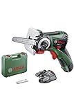 Bosch Akku Säge EasyCut 12 (1 Akku, NanoBlade Technologie, 12 Volt System, im Koffer), Schwarz, Grün, Rot