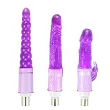 iKenmu Sexmaschine Dildo Fickmaschine Zubehör 3XLR Schnittstelle Anal Dildo Sexspielzeug für Automatische Masturbatoren Kleiner Analdildo Analkugeln Sexmaschine für die Männer Fuck Machine (Lila)