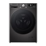 LG W4WR7096YB, Klasse D, Frontlader-Waschtrockner 9 - 6 kg, 62 x 60 x 85 cm, Wi-Fi, AI Direct Drive, Tiefenreinigung mit Dampf, TurboWash 360, Große Kapazität, Außentür aus gehärtetem Glas, Weiß