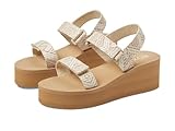 Roxy Salty Sun Flache Sandalen für Damen, Hellbraun, 40 EU