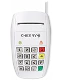 CHERRY Smart Terminal ST-2100, Chipkartenleser für KVK, eGK & Elektronische Signaturen, Homebanking, USB-Smartcard Leser, Einhändige Bedienung, 16 Tasten, Weiß