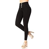 Bula High Waist Butt Lifting Skinny Jeans - Shape Wear Pantalones Colombianos Levanta Cola, Schwarz, 37