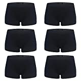 Libella Panties Damen Boxershorts Black Seamless Hipster Unterwäsche 6er Pack 3908 BL 2XL/3XL