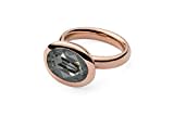 Qudo rosegold Ring TIVOLA small silver night (54 (17))