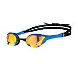 arena Cobra Ultra Swipe Mirror Unisex Race Schwimmbrille für Erwachsene, Taucherbrille mit Gebogenen Spiegelgläsern, Anti-Beschlag, UV-Schutz, 5 Austauschbare Nasenstege