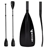 Abahub 4 teilige Carbon SUP/Kajak Paddel, verstellbares Stand Up Paddleboard, Leichter Carbonschaft, mit Schwarze Kunststoffklinge