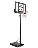 ZELUS Basketballkorb Outdoor Tragbarer Basketballanlage mit Rollen 135-305 cm/168-305 cm höhenverstellbar Basketballständer Korbanlage für Jugendliche & Erwachsene im Hinterhof/Innenbereich