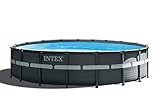 Intex Frame Pool Set Ultra Rondo XTR Ø 549 x 132 cm, Pool, Sandfilteranlage, Abdeckplane, Bodenschutzplane, Sicherheitsleiter, GS, 26330GN, 26330NP, Blau