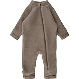 Mikk-line WALKOVERALL 104 Melange Denver | Wollwalk Overall Baby | Baby Schlafanzug Aus Wolle Für Baby Und Kleinkind | 95% Wolle - 100% mulesingfrei Merinowolle | Schlafanzug Baby Ohne Füße