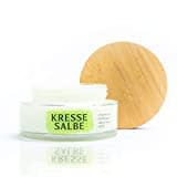 Satisa© Bio Kressesalbe Aktiv gegen Altersflecken & Pigmentflecken|100% Naturkosmetik+Hyaluron +Collagen +Q10+Aloe Vera | + Anti Falten Effekt & Feuchtigkeitsspendende Creme | Made in Germany/Austria