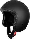 Westt Jethelm Retro Helm ECE 22.06 Zertifiziert Motorradhelm für Herren Damen Roller Helm Moped Helm Mofa Helm Vespa Helm Motorrad Halbschalenhelm Chopper Helm für Motoroller