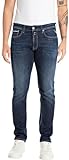 Replay Herren Jeans Grover Straight-Fit, Blau (Dark Blue 007-7), 33W / 34L