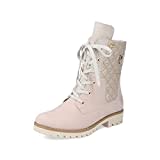 Rieker Damen Schnürstiefel 78523, Frauen Stiefel,wasserdicht,riekerTEX,uebergangsschuhe,schnürboots,Women's,beige (60),40 EU / 6.5 UK